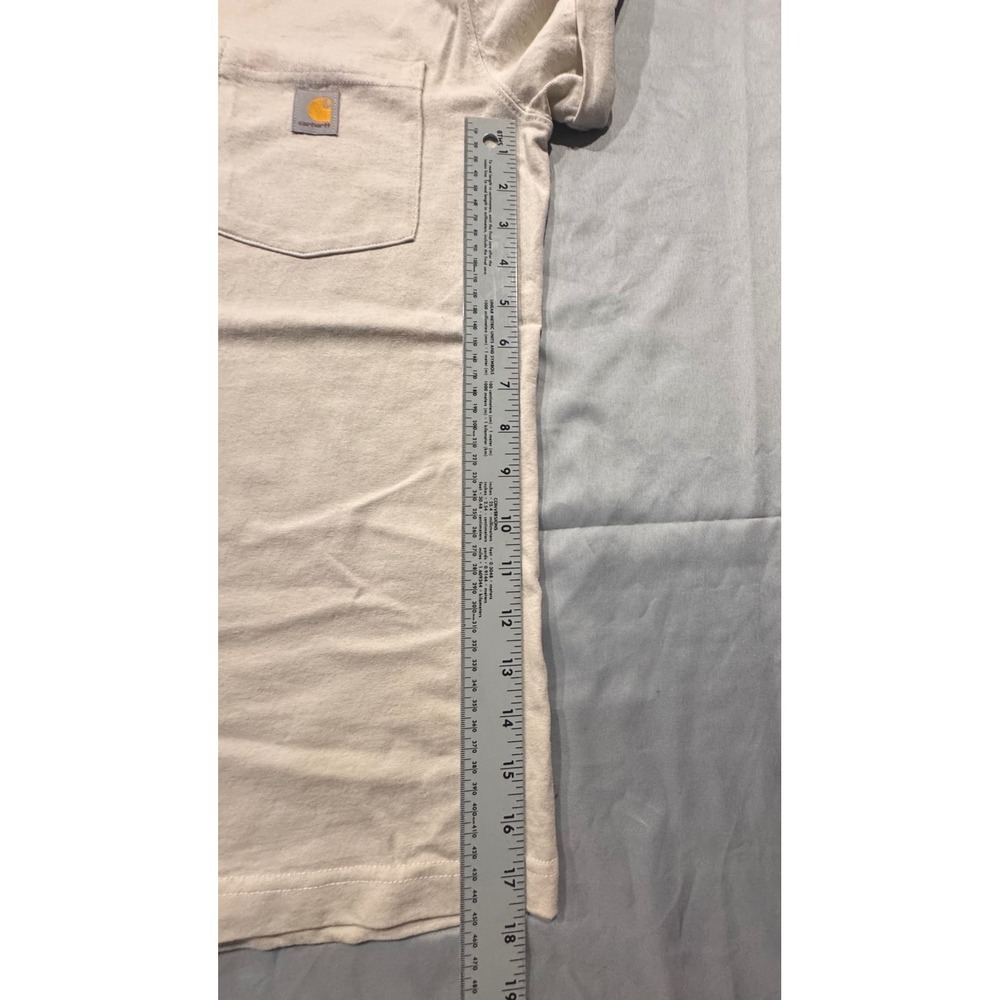 Carhartt Rosie the Riveter Pocket T-Shirt Cream Loose Fit Small S Womens Graphic - Picture 6 of 7